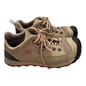 KEEN Wichita Womens Hiking Trail Shoes Sand Dollar Hot Coral 1008376 Size 7.5